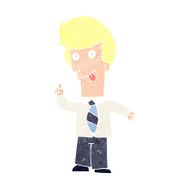 cartoon office man with crazy idea N13