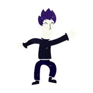 cartoon happy vampire man N35