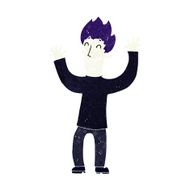 cartoon happy vampire man N36
