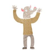 cartoon happy werewolf man N9