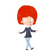cartoon confused woman N134