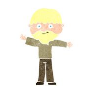 cartoon happy man with beard N52