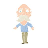 cartoon sad old man N22