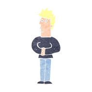 cartoon nervous man N192