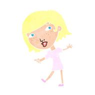cartoon happy girl gesturing to follow N12
