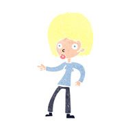 cartoon woman pointing N259