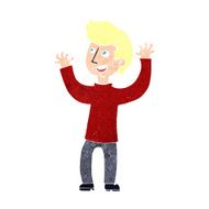 cartoon happy man N586
