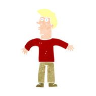 Cartoon Man Shrugging Shoulders N86