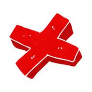 cartoon negative cross symbol N12