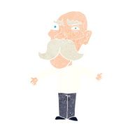 cartoon angry old man N182