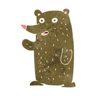 cartoon waving bear N9