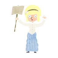 cartoon vicorian woman protesting N12