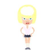 cartoon woman thinking N53