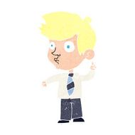 cartoon boy asking question N34