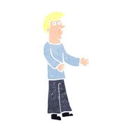 cartoon curious man N87