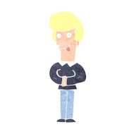 cartoon man sticking out tongue N34