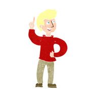 cartoon man with idea N203