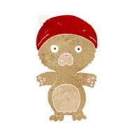 cartoon cute teddy bear in hat N15