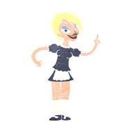 cartoon waitress taking order N24