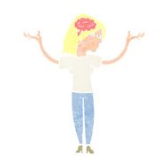 cartoon intelligent woman N23