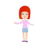 cartoon annoyed woman N232