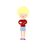 cartoon annoyed woman N233
