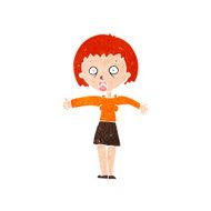 cartoon amazed woman N14