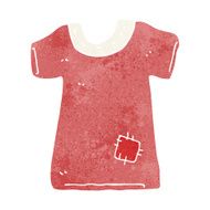 cartoon patched old tee shirt N12