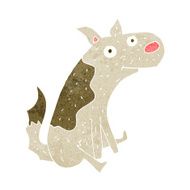 cartoon sitting dog N10