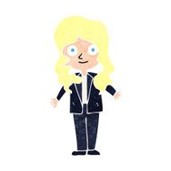 cartoon friendly business woman N11