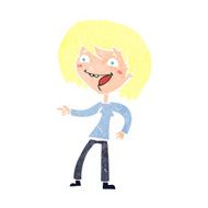 cartoon woman laughing and pointing N12