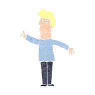 cartoon man advising caution N13