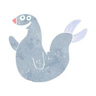 cartoon happy seal N23