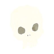 cartoon spooky skull N209