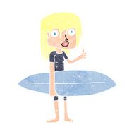 Cartoon Surfer Girl N27