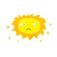 cartoon sad sun N13