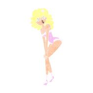 cartoon woman in lingerie N57