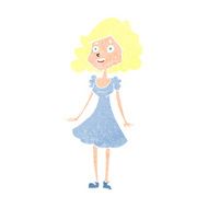 cartoon happy woman in dress N35