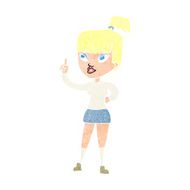 cartoon attractive girl with idea N13