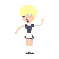 cartoon waitress taking order N25
