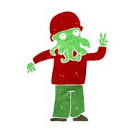 cartoon cool alien N12