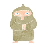 cartoon monk in robe N12