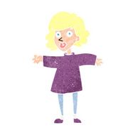 cartoon nervous woman N45