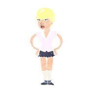 cartoon woman with hands on hips N276