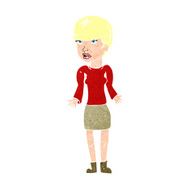 cartoon confused woman N136