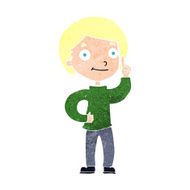 cartoon boy with idea N103