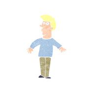 cartoon surprised man N176