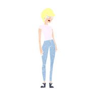 cartoon modern attractive woman N13