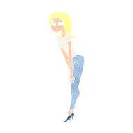 cartoon attractive girl N24