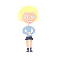 cartoon suspicious girl N13